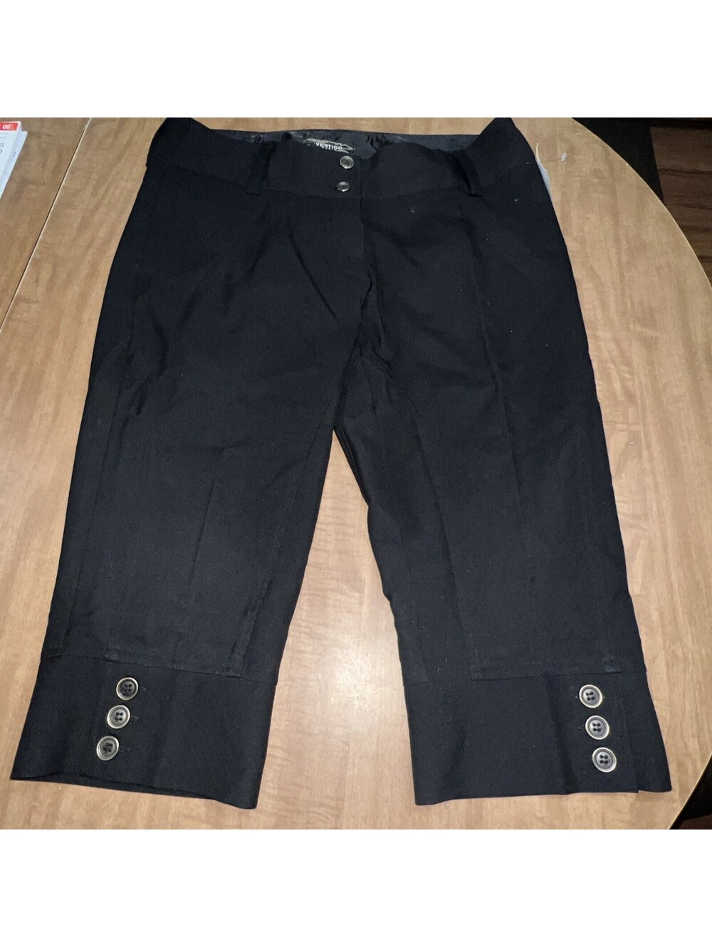 Vertigo Capri Dressy Pants Size 10 Lined Buttons Broken Zipper